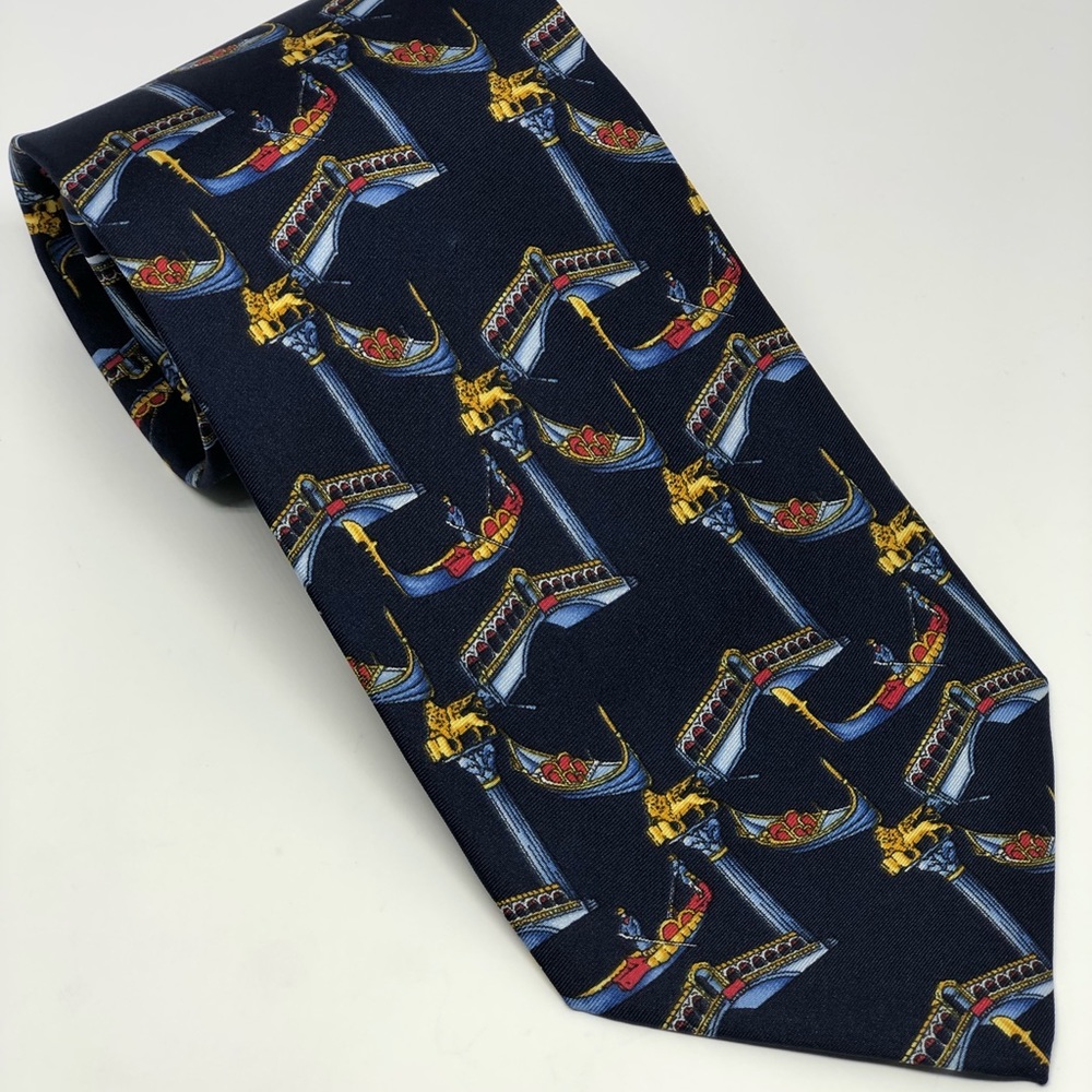 ANTICHE SETERIE FIORENTE, 100% SILK NECK TIE,